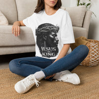 Load image into Gallery viewer, Jesus Is King crown of thorns T-Shirt | Christian Faith Scripture Tee