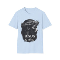 Load image into Gallery viewer, Jesus Is King crown of thorns T-Shirt | Christian Faith Scripture Tee