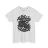 Load image into Gallery viewer, In Christ We Trust Jesus Portrait T-Shirt | Crown of Thorns Christian Tee