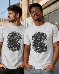 Load image into Gallery viewer, In Christ We Trust Jesus Portrait T-Shirt | Crown of Thorns Christian Tee