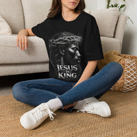 Load image into Gallery viewer, Jesus Is King crown of thorns T-Shirt | Christian Faith Scripture Tee