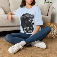 Load image into Gallery viewer, Jesus Is King crown of thorns T-Shirt | Christian Faith Scripture Tee