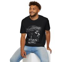 Load image into Gallery viewer, Jesus Is King crown of thorns T-Shirt | Christian Faith Scripture Tee