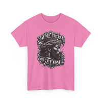 Load image into Gallery viewer, In Christ We Trust Jesus Portrait T-Shirt | Crown of Thorns Christian Tee