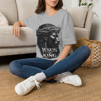 Load image into Gallery viewer, Jesus Is King crown of thorns T-Shirt | Christian Faith Scripture Tee