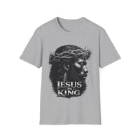Load image into Gallery viewer, Jesus Is King crown of thorns T-Shirt | Christian Faith Scripture Tee